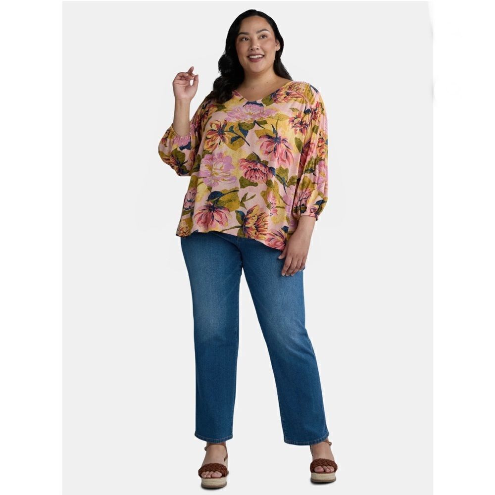 Women's Lightweight Poet Sleeve Blouse Shirt 2-Pack Size 4X - Picture 10 of 12